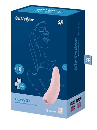 Розовый вакуум-волновой стимулятор Satisfyer Curvy 2+ Satisfyer