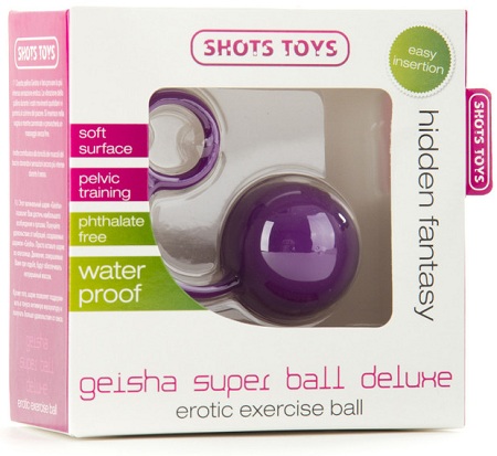 Фиолетовый вагинальный шарик Geisha Super Ball Deluxe - силикон