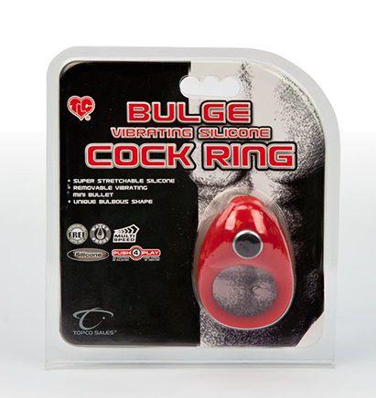 Эрекционное кольцо с вибропулей TLC Buldge Vibrating Silicone Cock Ring от Intimcat