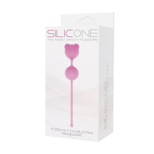 Розовые вагинальные шарики PUSSYNUT DOUBLE SILICONE - силикон