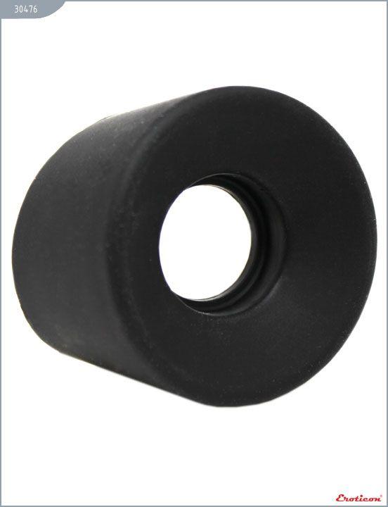 Чёрное уплотнительное кольцо для мужских помп Eroticon - силикон
