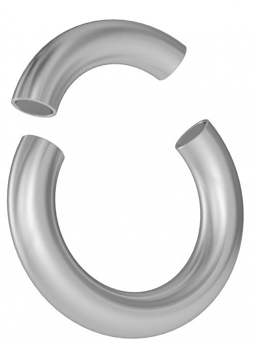 Круглое серебристое магнитное кольцо-утяжелитель от Intimcat