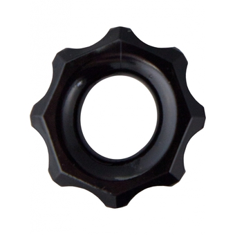 Чёрное эрекционное кольцо Spartan - Термопластичная резина (TPR)