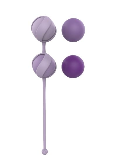 Набор из 4 фиолетовых вагинальных шариков Valkyrie от Intimcat
