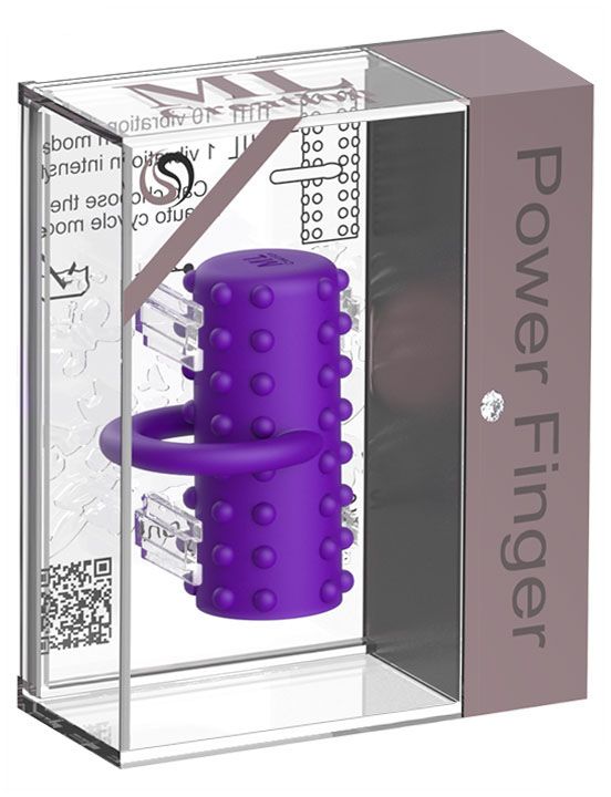 Фиолетовая вибропулька на палец Power Finger ML Creation