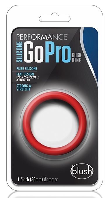 Красное эрекционное кольцо Silicone Go Pro Cock Ring от Intimcat