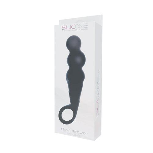 Чёрный анальный стимулятор ASSY THE MAGGOT SILICONE - 14,5 см. - силикон