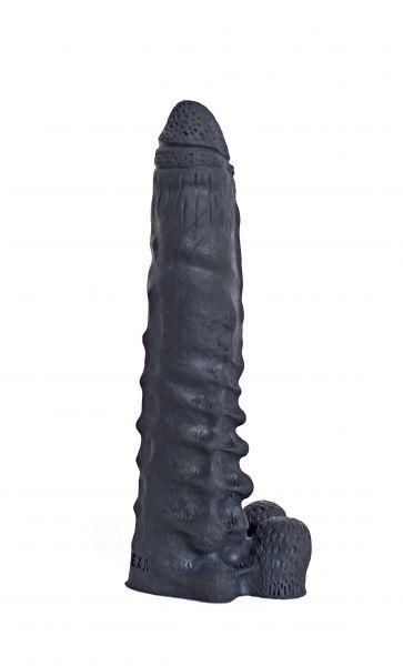 Чёрный фаллоимитатор-гигант  Аватар  - 31 см. - силикон