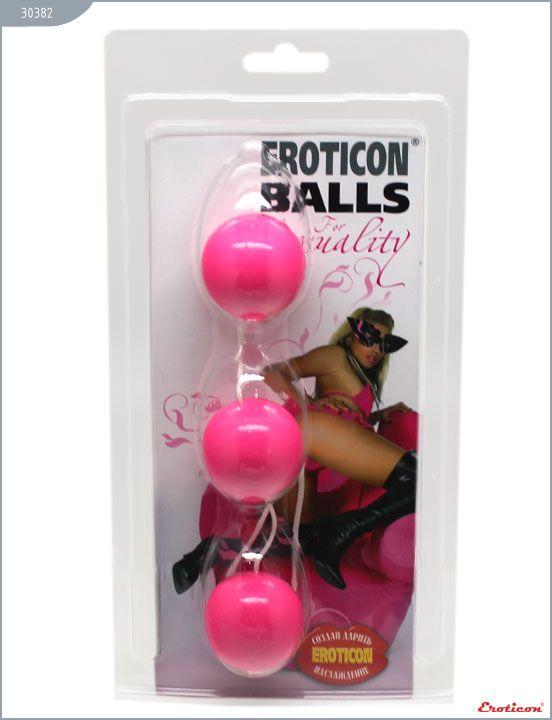 Розовые тройные вагинальные шарики Eroticon