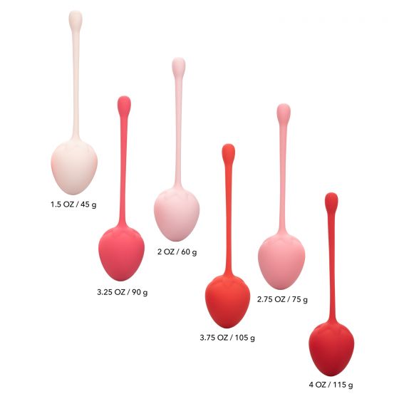 Набор из 6 вагинальных шариков-клубничек Kegel Training Set Strawberry от Intimcat