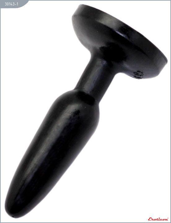 Чёрная анальная гелевая пробка - 16 см. от Intimcat