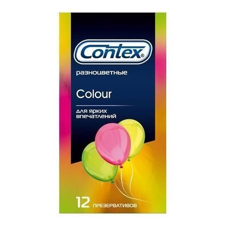 Разноцветные презервативы CONTEX Colour - 12 шт.