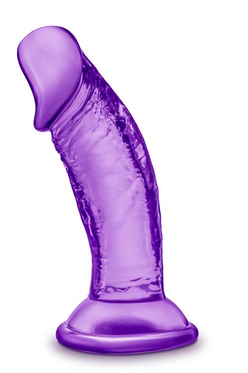 Фиолетовый фаллоимитатор на присоске SWEET N SMALL 4INCH DILDO - 11,4 см. - поливинилхлорид (ПВХ, PVC)