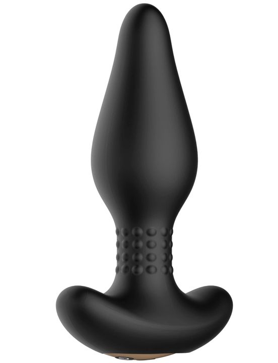 Черная анальная вибропробка Carl с пультом - 16,4 см. от Intimcat