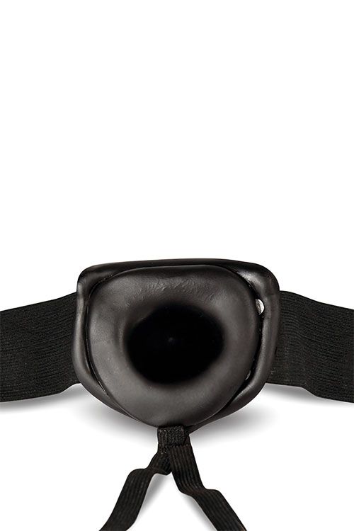 Черный мужской страпон DR. SKIN 6INCH HOLLOW STRAP ON - 16 см. от Intimcat