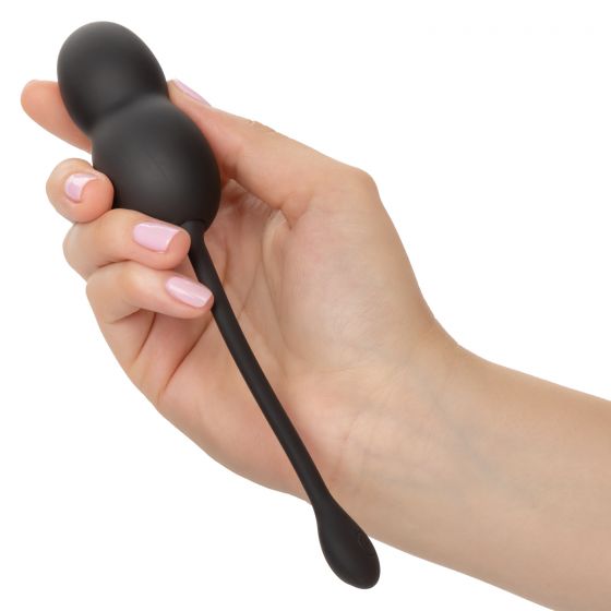Черные вагинальные виброшарики с браслетом-пультом Wristband Remote Ultra-Soft Kegel System California Exotic Novelties