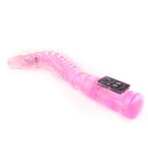 Розовый гнущийся анальный вибратор с усиками - 27,6 см. от Intimcat