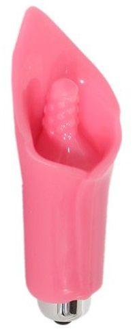 Розовая вибропулька с мягкой оболочкой в форме цветка каллы - поливинилхлорид (ПВХ, PVC)