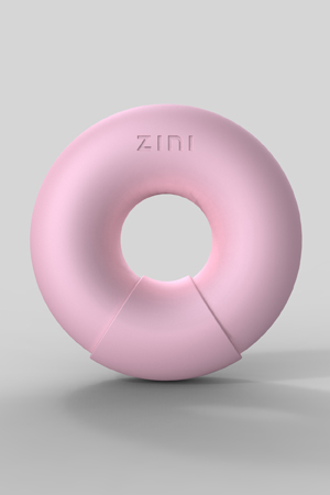 Розовый многофункциональный вибратор DONUT STRAWBERRY - силикон