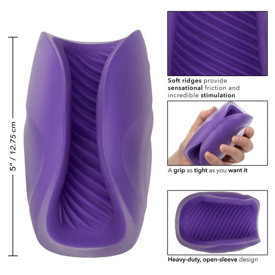 Фиолетовый рельефный мастурбатор Spiral Grip от Intimcat