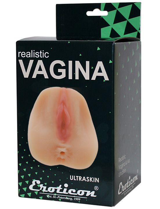Телесный мастурбатор Realistic Vagina - вагина и анус - термопластичный эластомер (TPE)