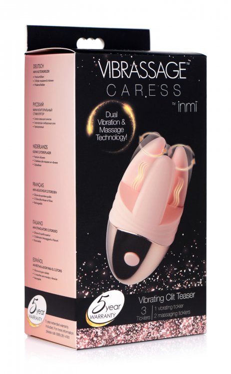 Розовый клиторальный массажер с щупальцами Vibrating Clit Teaser - фото 5