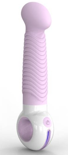 Розово-белый водонепроницаемый вибратор O-zone с головкой-подушечкой