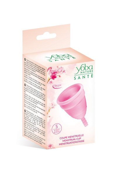 Розовая менструальная чаша Yoba Nature Coupe - размер S - силикон