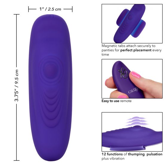 Фиолетовый стимулятор в трусики Lock-N-Play Remote Pulsating Panty Teaser от Intimcat