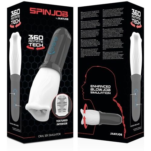 Мужской оросимулятор Spinjob Oral Sex Stimulator - анодированный пластик, TPE
