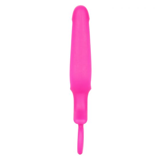 Розовая силиконовая пробка с прорезью Silicone Groove Probe - 10,25 см. - фото 5
