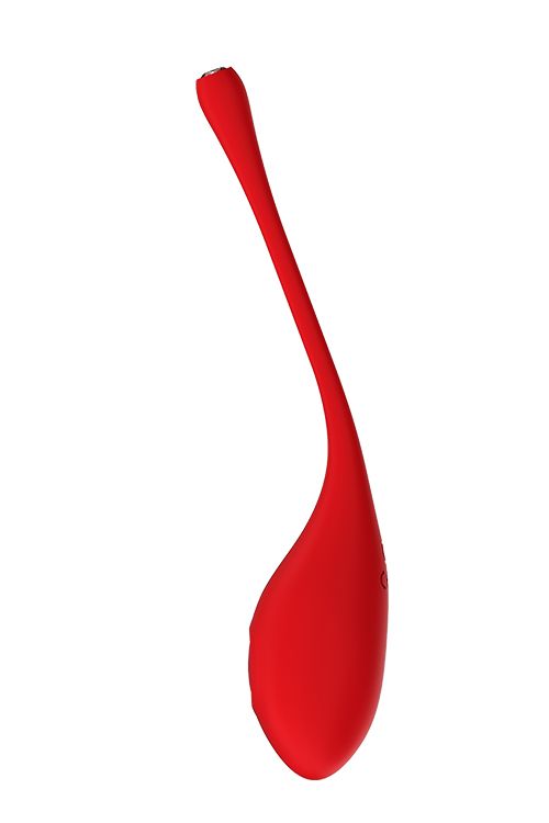 Красный вагинальный шарик METIS на шнурке с кристаллом - силикон