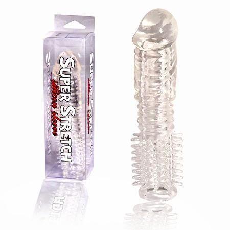 Прозрачная насадка на пенис Penis Silicone Sleeve - 14 см. - 