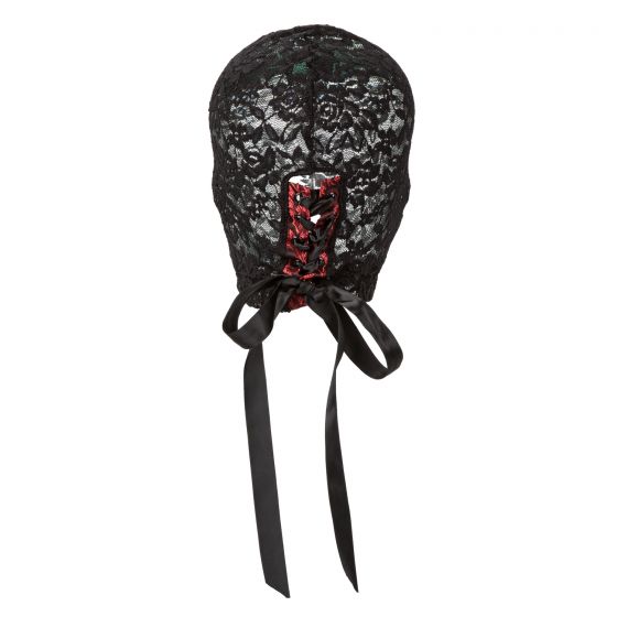 Кружевная маска-шлем на шнуровке сзади Corset Lace Hood - нейлон