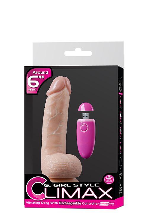 Перезаряжаемый вибратор G-GIRL 6INCH PVC RECHARGEABLE VIBRATOR - 15,2 см. - поливинилхлорид (ПВХ, PVC)