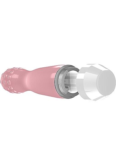 Розовый вибратор Lowri с покрытой шишечками головкой - 15 см. - термопластичный эластомер (TPE)