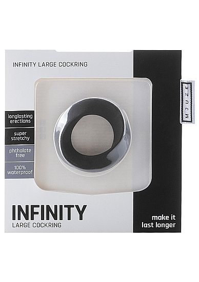 Чёрное эрекционное кольцо Infinity Large Cockring - силикон