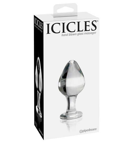 Стеклянный анальный стимулятор ICICLES №25 - 9,5 см. от Intimcat