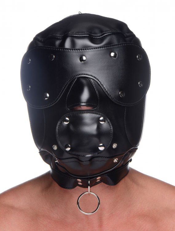 Шлем-трансформер Muzzled Universal BDSM Hood with Removable Muzzle - фото 5
