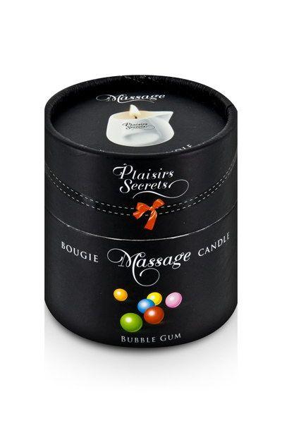 Массажная свеча с ароматом бубль-гума Bougie de Massage Gourmande Bubble Gum - 80 мл. - 