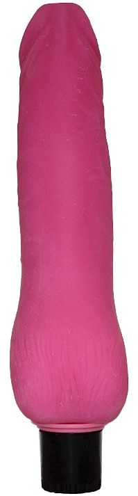 Розовый реалистичный вибратор VIBRO REALISTIC - 24 см. - Ultraskin