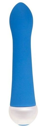 Синий вибратор Fashion Succubi Caressing Vibe - 14,5 см.