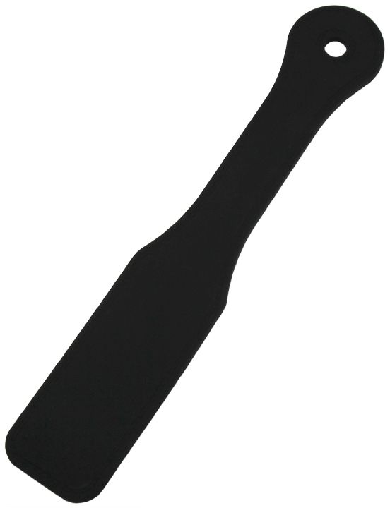 Черная гладкая силиконовая шлепалка - 33 см. от Intimcat