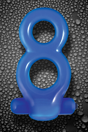 Синее эрекционное вибро-кольцо RENEGADE MAN от Intimcat