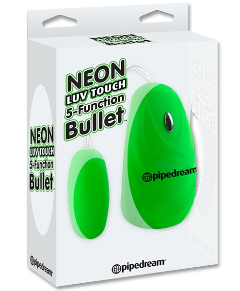 Зеленая вибропуля  cерии Neon - силикон