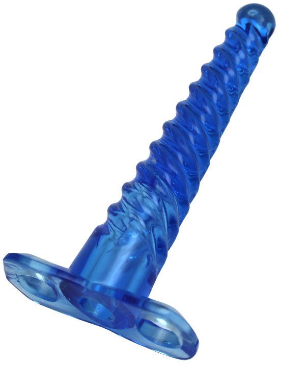 Синий спиралевидный анальный конус - 17 см. Eroticon