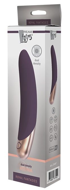Фиолетовый вибромассажер ASTERIA - 21 см. - силикон