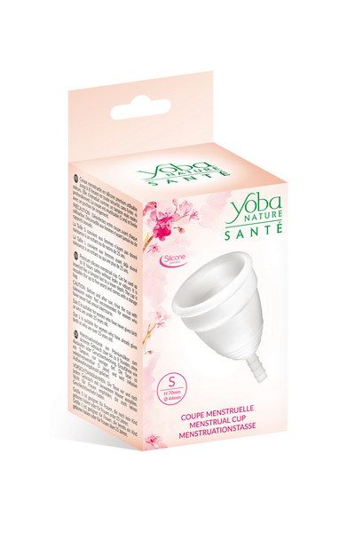 Белая менструальная чаша Yoba Nature Coupe - размер S - силикон