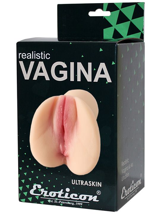 Телесный реалистичный мастурбатор-вагина и анус 3D - термопластичный эластомер (TPE)