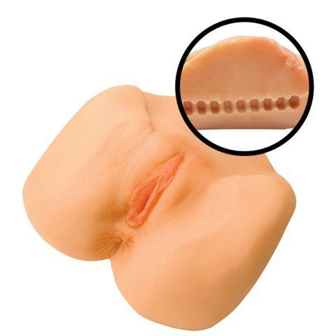 Реалистичная на ощупь вагина и анус с вибрацией Katie Morgans CyberSkin 7X Vibrating Pussy   Ass от Intimcat